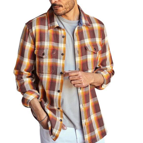 NWT Outerknown Blanket Shirt – SOLD-OUT Color! –Dark Roast Nostalgic Plaid M MED - Picture 8 of 12